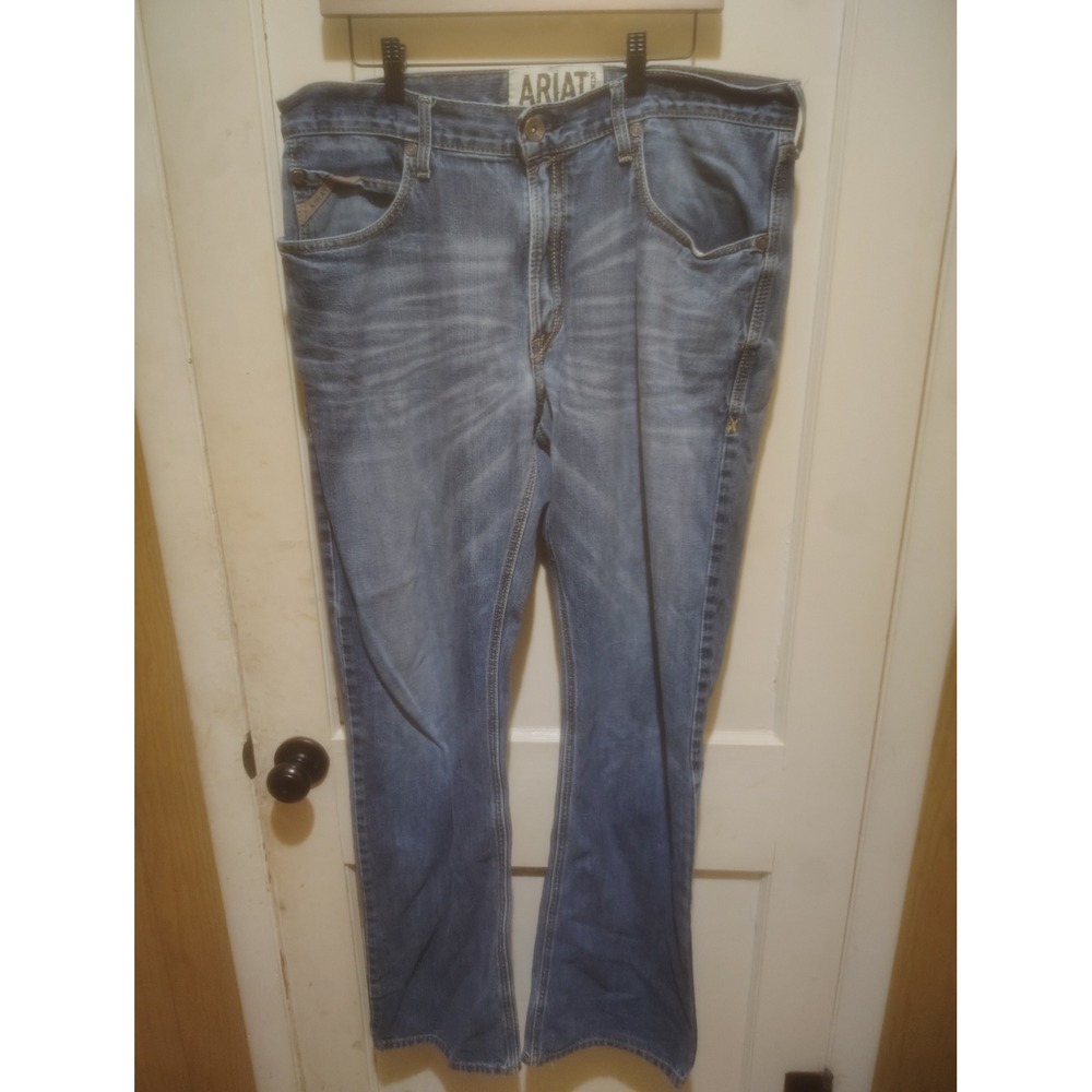 Ariat M4 Low Rise Boot Cut Jeans Mens 36x36 Medium Wash Denim Work Western